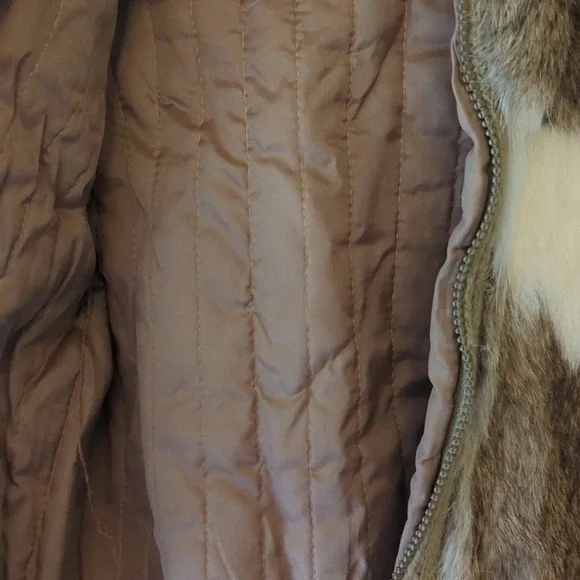 Vintage fox fur bomber cropped Italy jacket coat - Picture 8 of 8